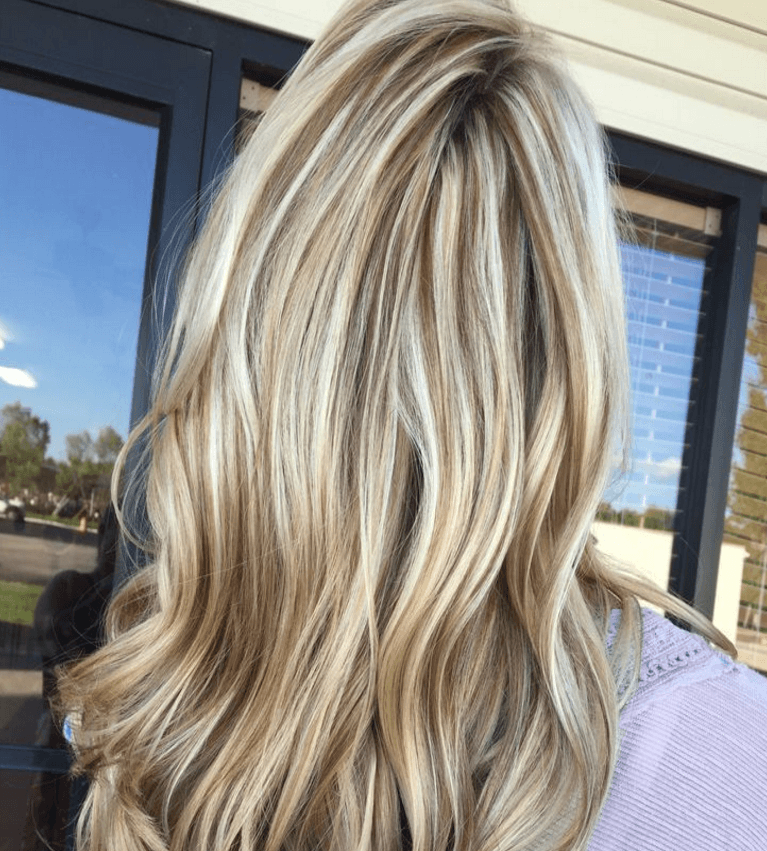 Stunning ice Blonde and Chocolate Brown Lowlight