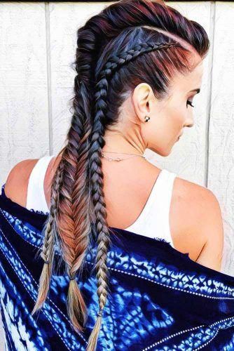 Braided Mohawk Hairstyle with French Braids