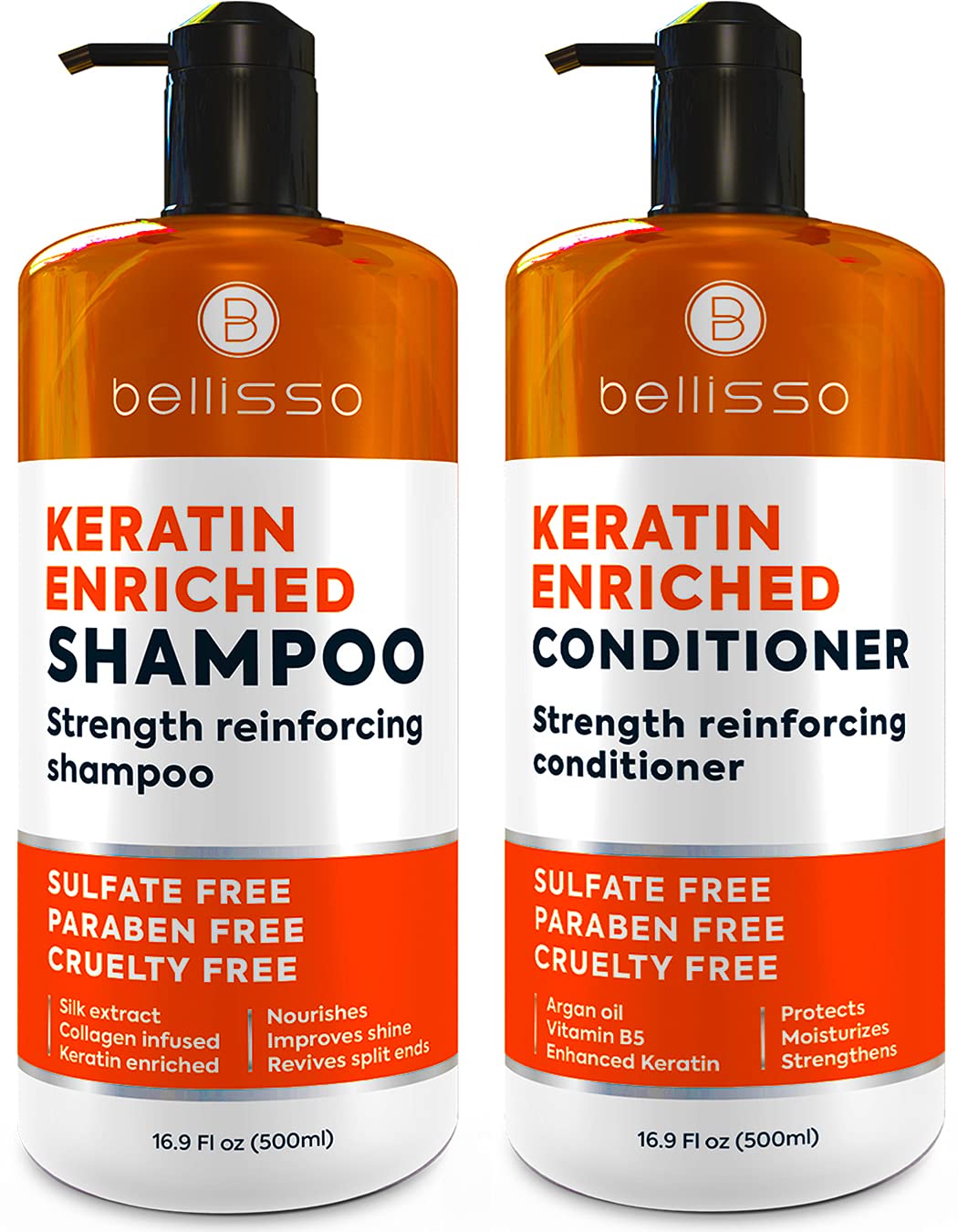 BELLISSO Keratin Shampoo and Conditioner Set