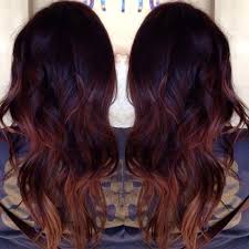 Subtle brown and red ombre