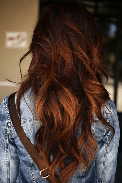 Brunette With Auburn Highlights