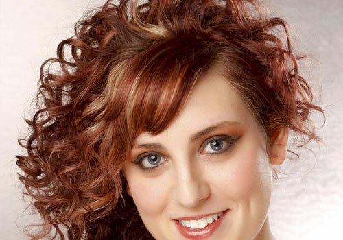 Brown Curly Hair With Auburn Highlights