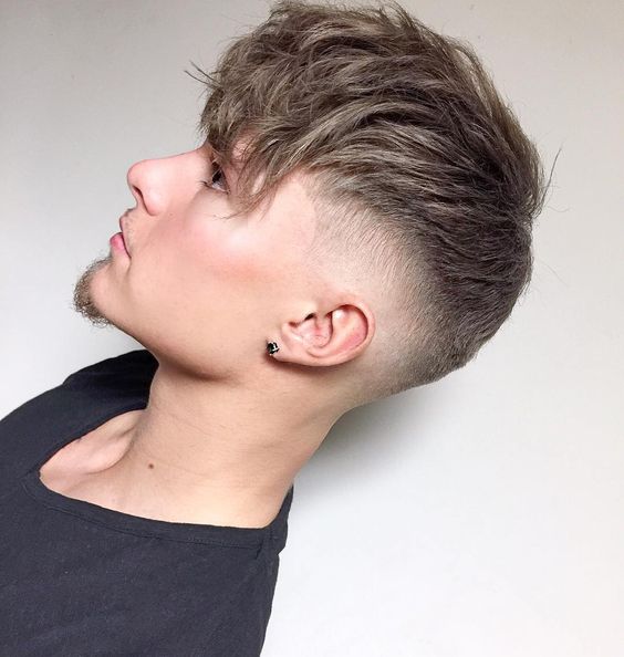 Hair Forward Swept Undercut