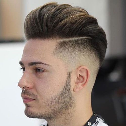 Pompadour Undercut with Hard Part