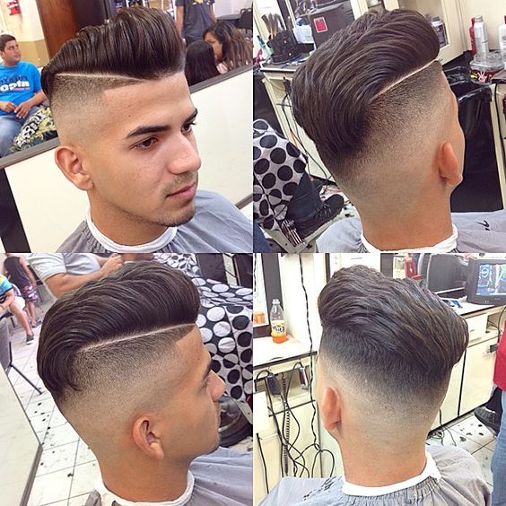 Side Undercut with Horizontal Lines