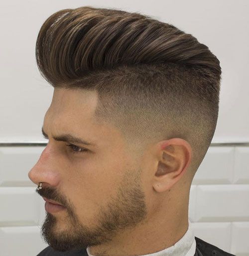 Medium Length Undercut Fade Men Hairstyle