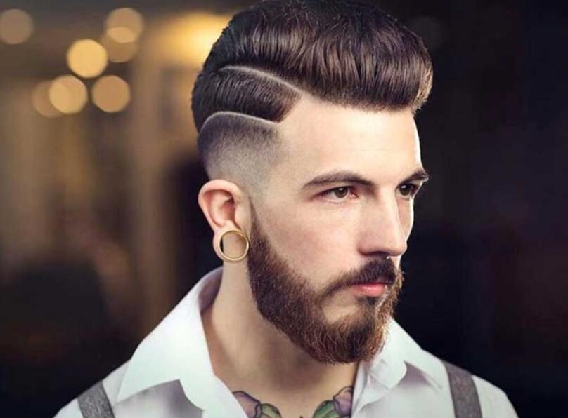 High Low Fade Pompadour