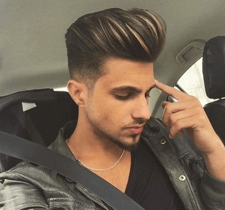Vertical Pompadour Hairstyle For Men