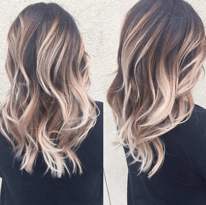 Balayage with Cool, Pale Blonde Ends