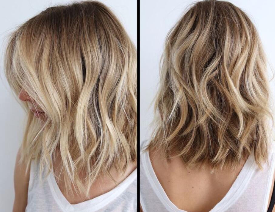 blonde highlights medium hair