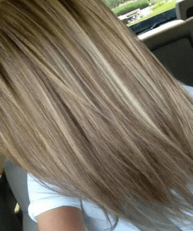 Darker Lowlights with Blonde & Caramel Highlights