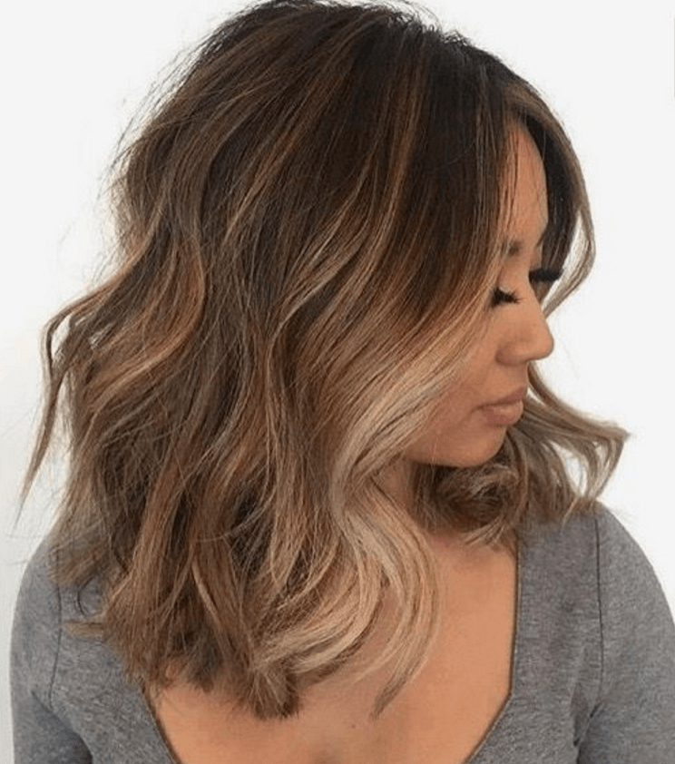 Short Medium Wavy Haircut Hairstyle 