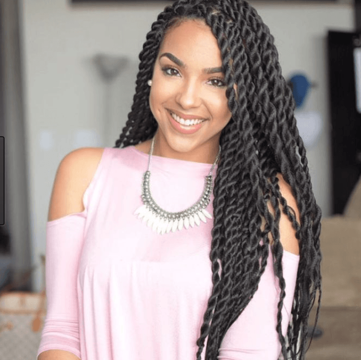 Black Braids with Long Twists