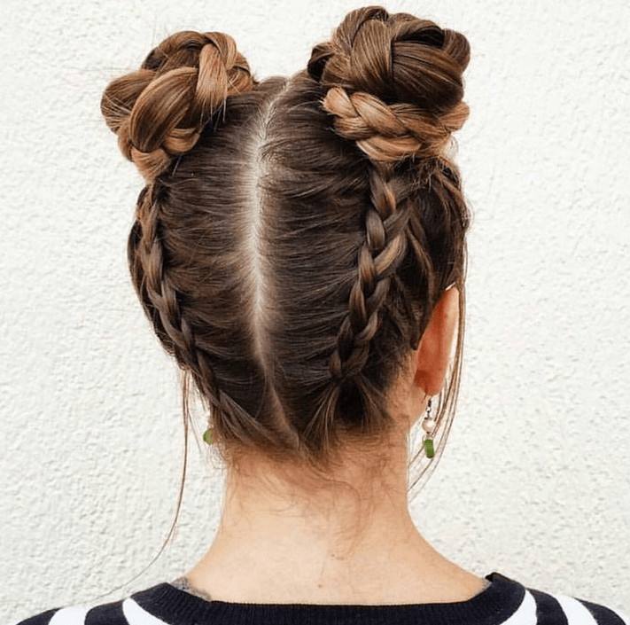 Buns with Braids