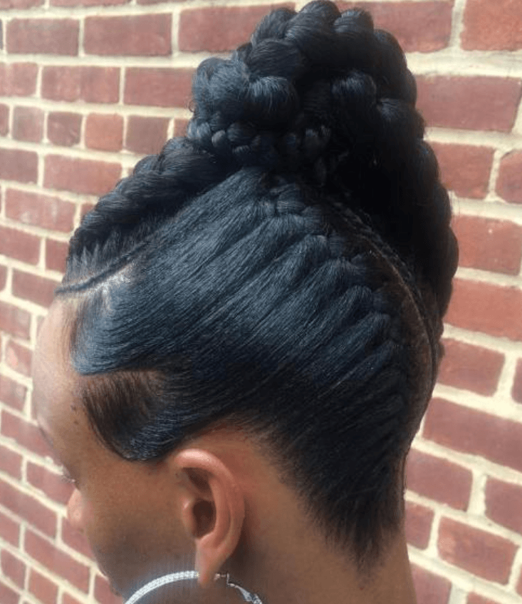 Mixed Braids Updo Hairstyle