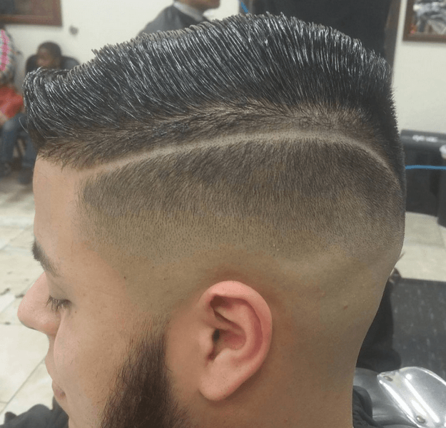 comb over fade without line