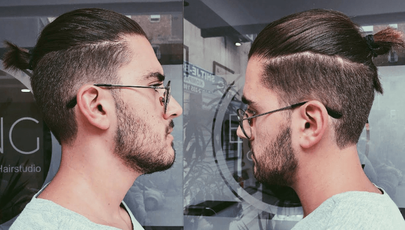 Man Bun + Disconnected Undercut 