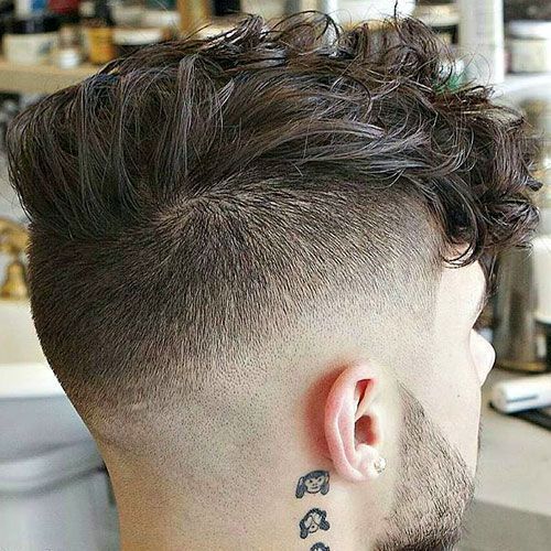  Bald Fade Curly Fringe