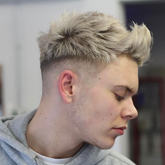 Low Taper Fade with Spiky Hair