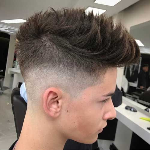 Mid Bald Fade Spiky Hair