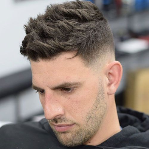 Mid Fade Cut Medium Hair