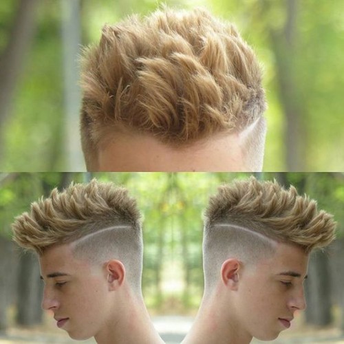 Short Sides Long Top with Blonde Hair