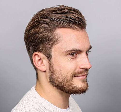 Short Sides with brushed back front