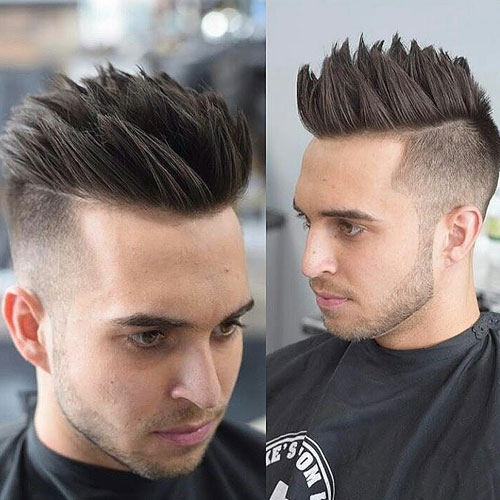 Spiky Hair High Fade Hipster Haircut