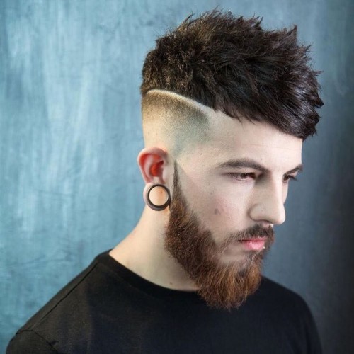 bald fade with cool textured Hipster Haircut