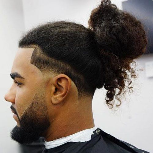 low taper fade man bun Hipster Haircut