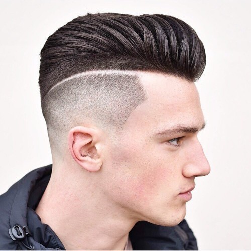 sharp fade haircut with hard part Hipster Haircut