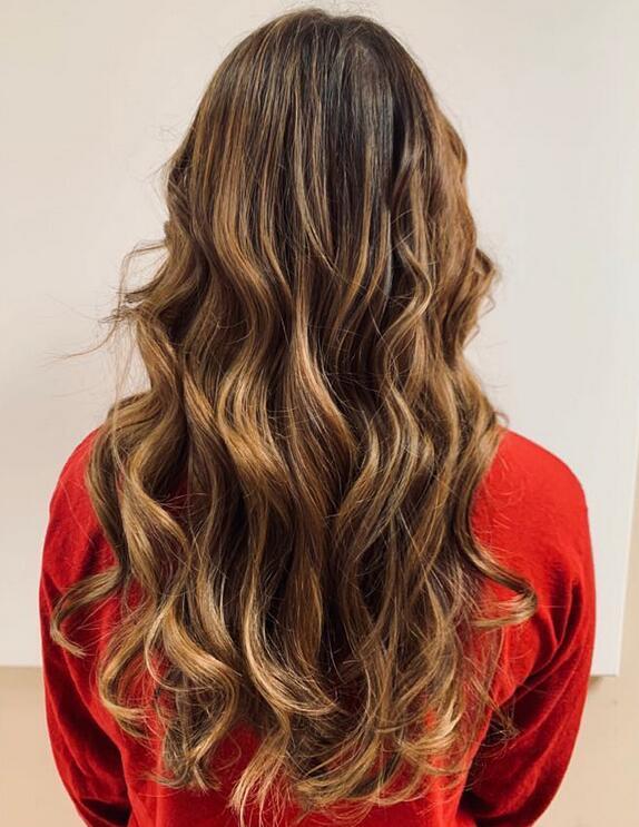 Blonde Highlights with messy curls