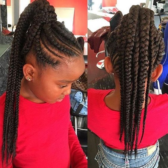 Single black braids girl 35 Natural