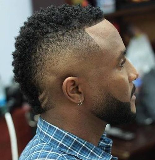 Afro Side Fade with Faux Hawk