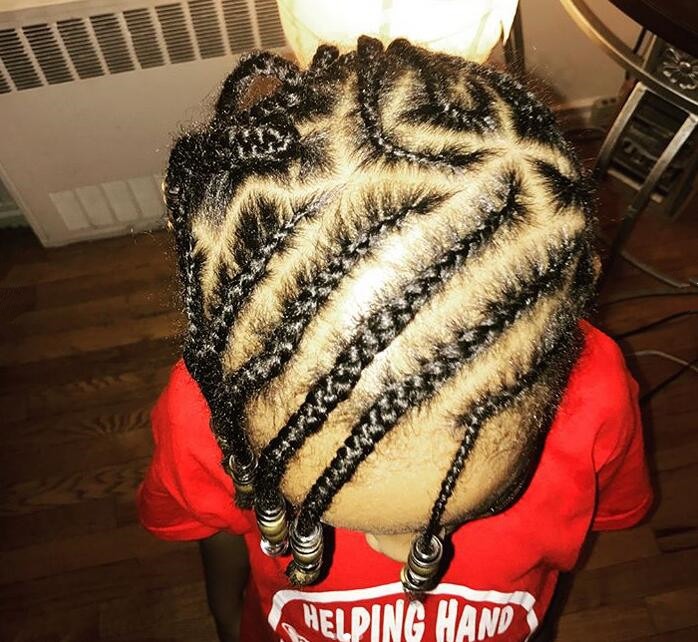 Heart Shaped Braids with Beads 2