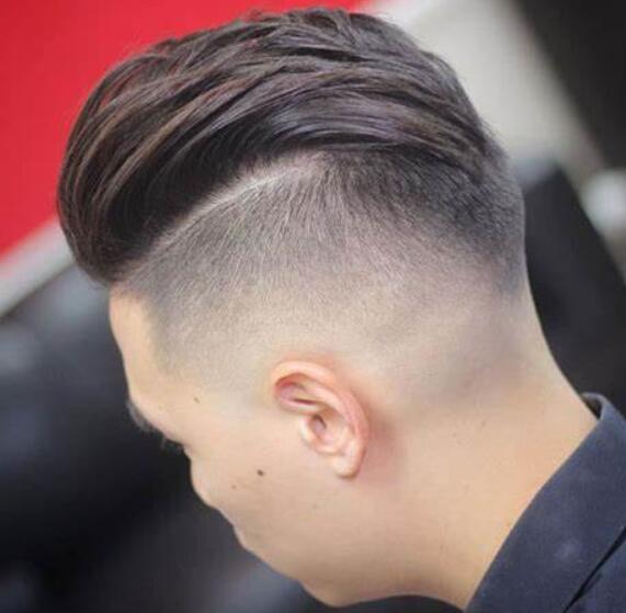 Long Top Shaved Sides Back