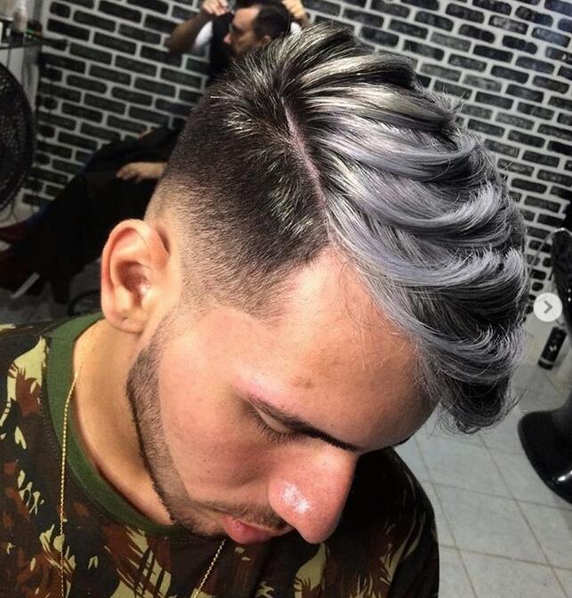 Mid Fade with quiffs