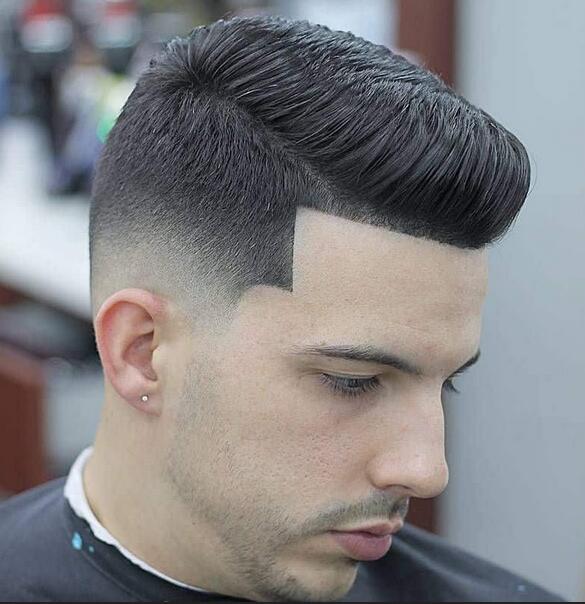  comb over fade mid fade