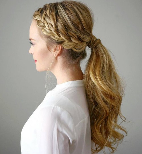 Crown Braided with Ponytail