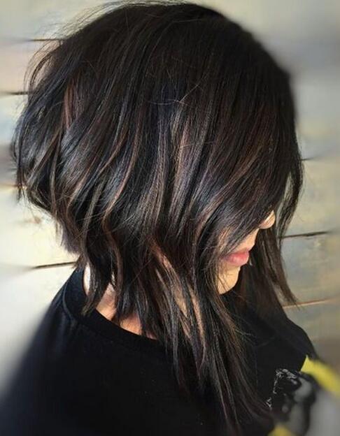 Black hair with highlight