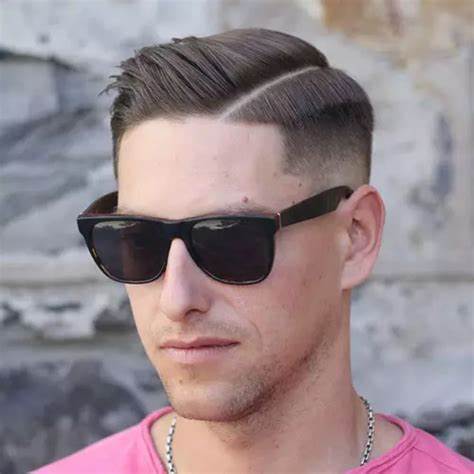 Comb Over with Burst Fade
