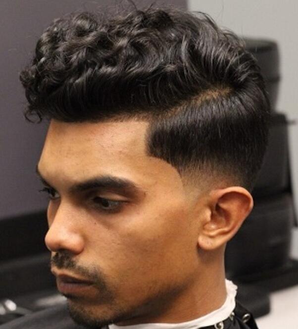 Curly Top Taper Fade for Indian Boys