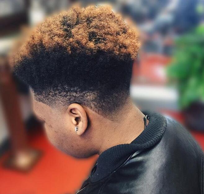 Flat Top Burst Fade with Top Colors