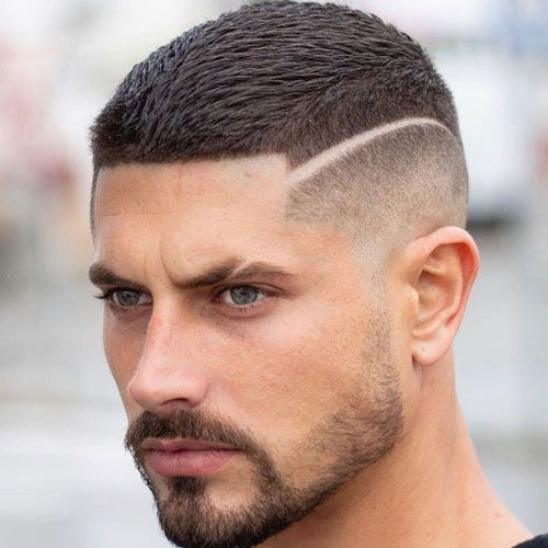 Basic pompadour haircut for men with short hair