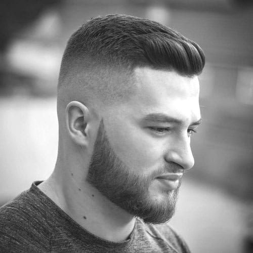 Buzz Cut with Brushed-up Front and High Fade