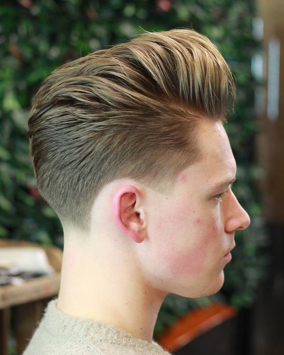 Classic pompadour haircut