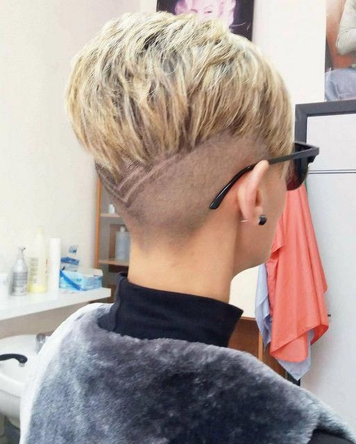 Designer mushroom cut with a back design