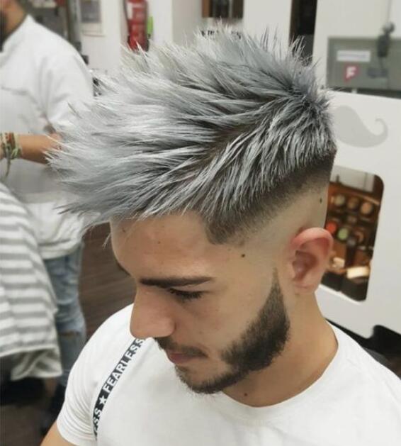Frosted tip low fade