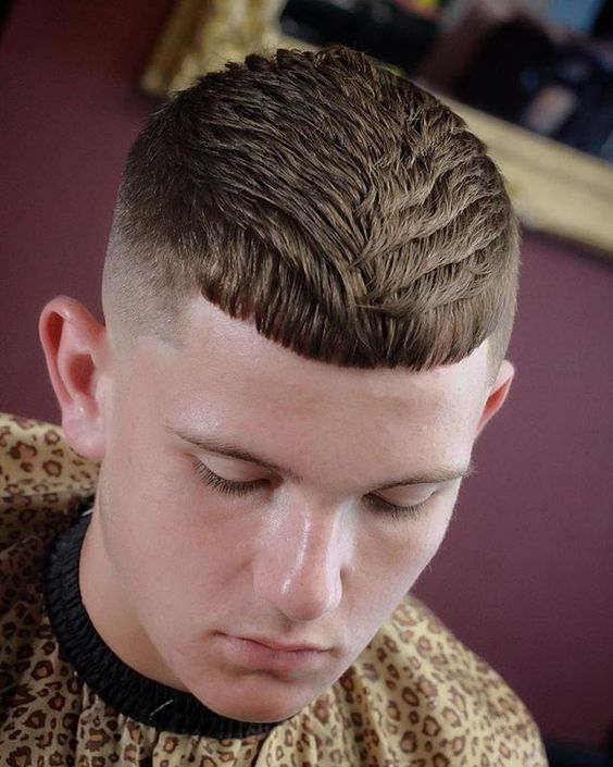 Herringbone pattern mushroom cut