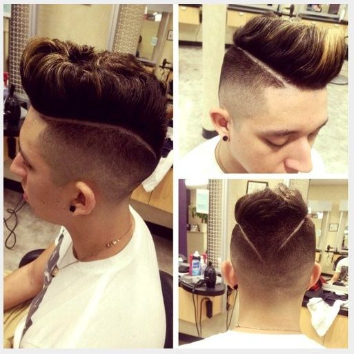 High Fade and V-Shape Mohawk